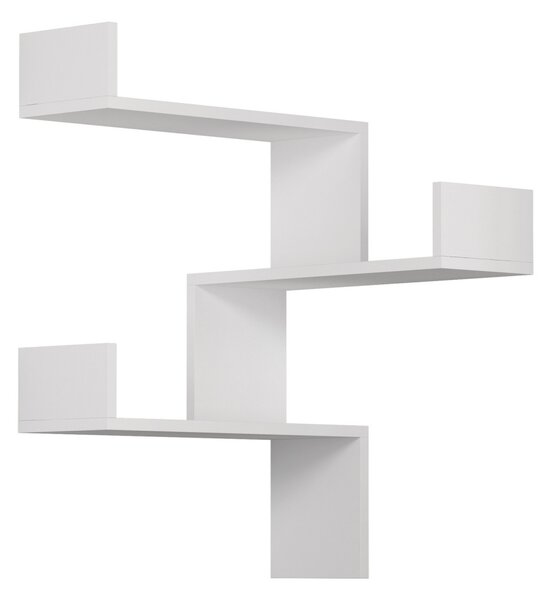 Raft de colt Luksa Alb 60x90x60 cm