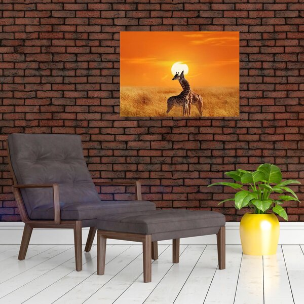 Tablou - Girafe în Parcul Național Serengeti (70x50 cm)