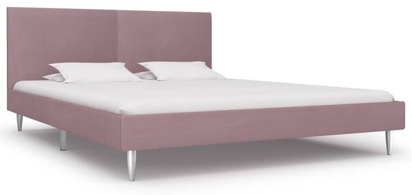 Cadru de pat, roz, 180 x 200 cm, material textil