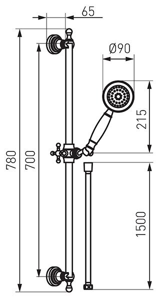 Novaservis, Set dus RETRO bronz, N160BR