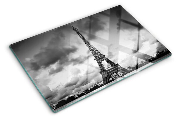 Tocător de bucătărie Turnul Eiffel în alb și negru