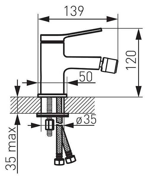 Ferro Stratos, baterie bideu, negru, BSC6BL