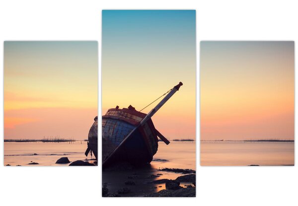Tablou - Nava naufragiată (90x60 cm)
