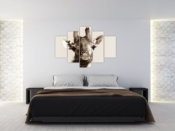 Tablou - Portret de girafă, de epocă (150x105 cm)