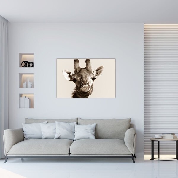 Tablou - Portret de girafă, de epocă (90x60 cm)