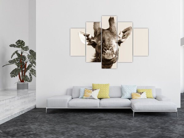 Tablou - Portret de girafă, de epocă (150x105 cm)