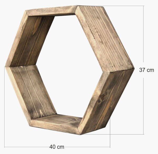 Rafturi perete, Grand Design, UnicUtil, 40 x 37 x 10 cm, Nuc