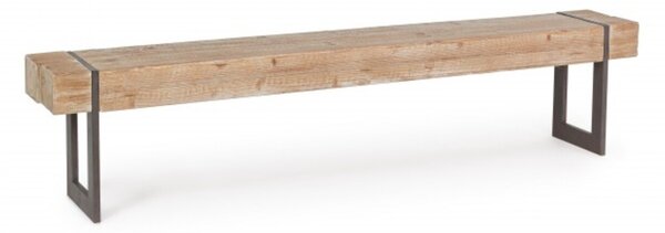 Banca pentru gradina, Garrett, Bizzotto, 200x30x45 cm, otel/lemn de brad
