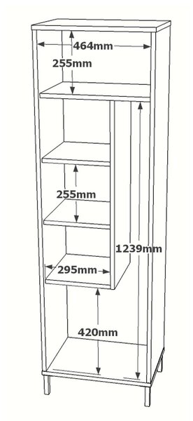 Dulap Baie Compact FR10, Alb, 50x165x35 cm