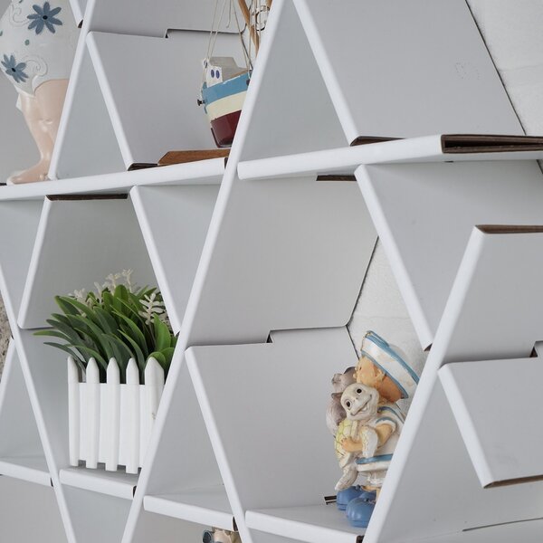 Raft din carton HEXBEYAZ Alb 70x67x11 cm
