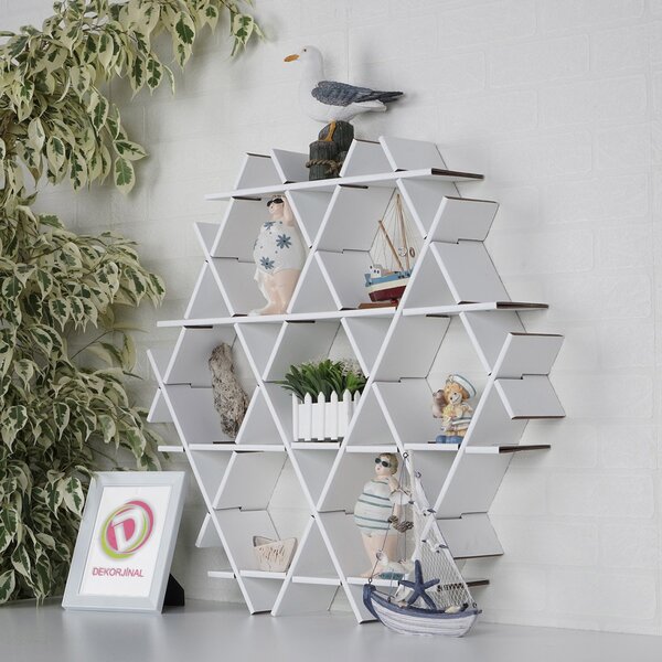 Raft din carton HEXBEYAZ Alb 70x67x11 cm