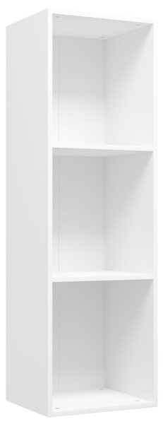Bibliotecă/Comodă TV, alb, 36x30x114 cm, PAL