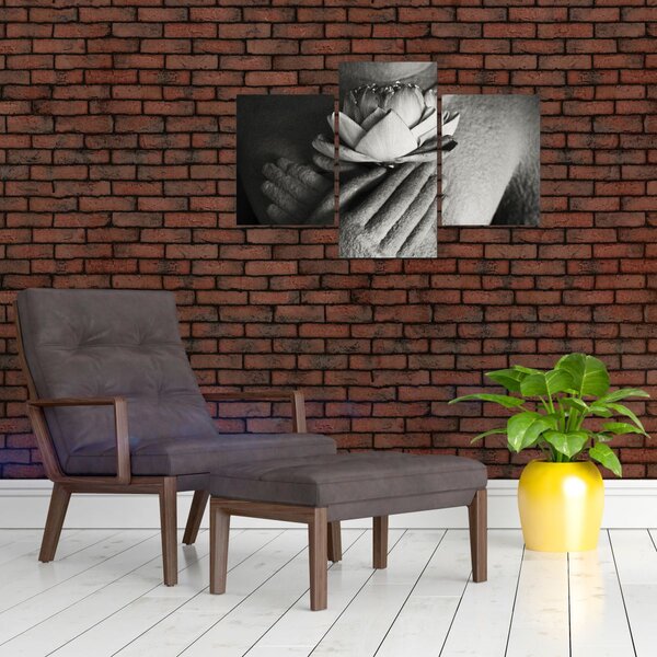 Tablou - Lotus în mâinile lui Buddha (90x60 cm)