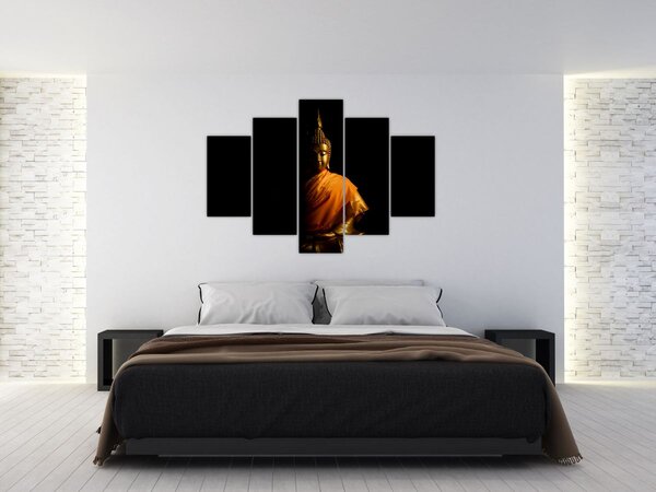 Tablou - Statuia lui Buddha de aur (150x105 cm)