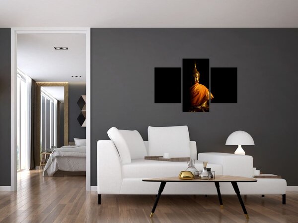 Tablou - Statuia lui Buddha de aur (90x60 cm)