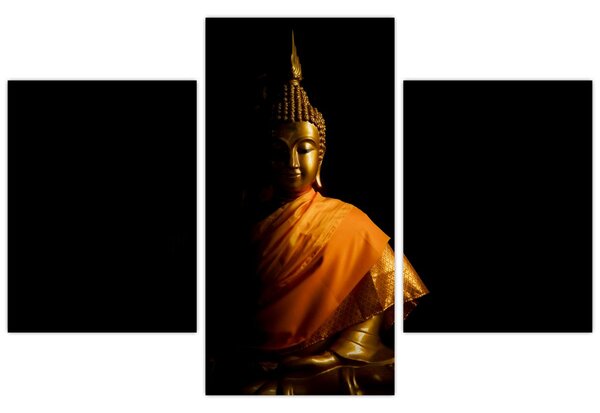 Tablou - Statuia lui Buddha de aur (90x60 cm)