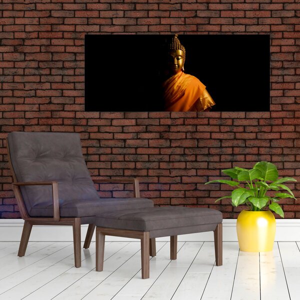 Tablou - Statuia lui Buddha de aur (120x50 cm)