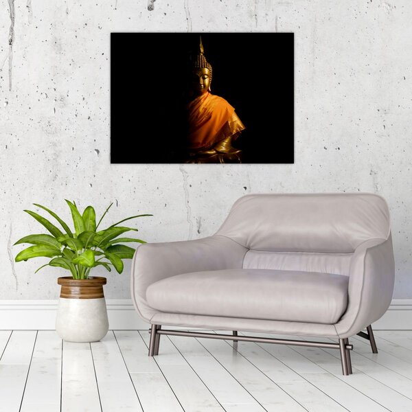 Tablou - Statuia lui Buddha de aur (70x50 cm)