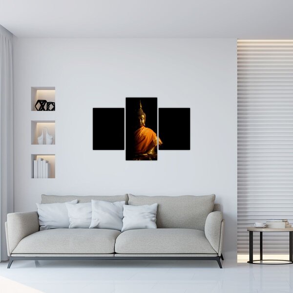 Tablou - Statuia lui Buddha de aur (90x60 cm)