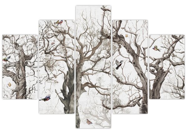 Tablou - Model de pădure, desen (150x105 cm)