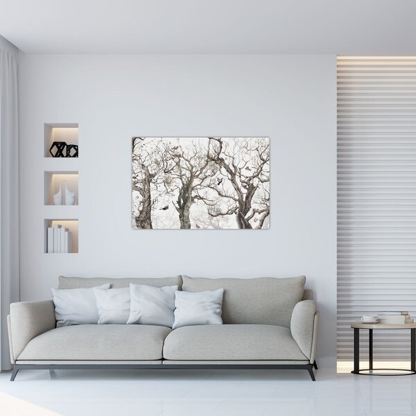 Tablou - Model de pădure, desen (90x60 cm)