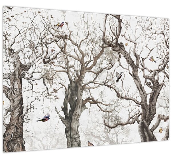 Tablou - Model de pădure, desen (70x50 cm)