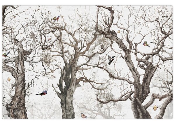 Tablou - Model de pădure, desen (90x60 cm)