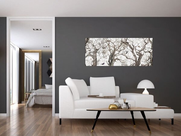 Tablou - Model de pădure, desen (120x50 cm)