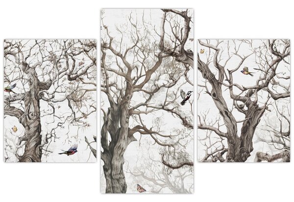 Tablou - Model de pădure, desen (90x60 cm)