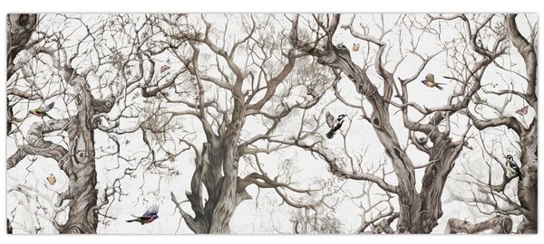 Tablou - Model de pădure, desen (120x50 cm)