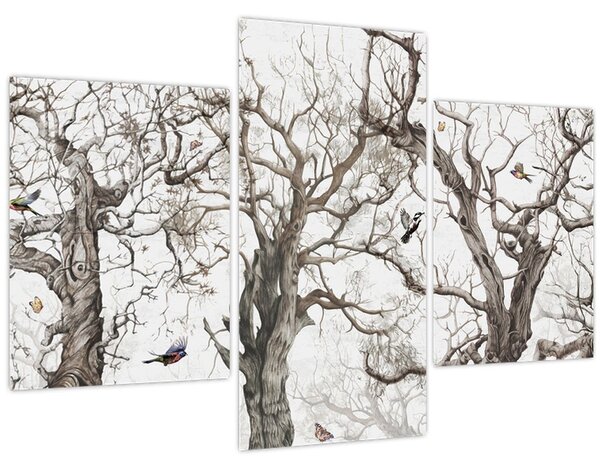 Tablou - Model de pădure, desen (90x60 cm)