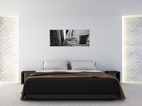 Tablou - O barcă legată (120x50 cm)