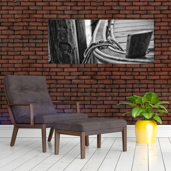 Tablou - O barcă legată (120x50 cm)