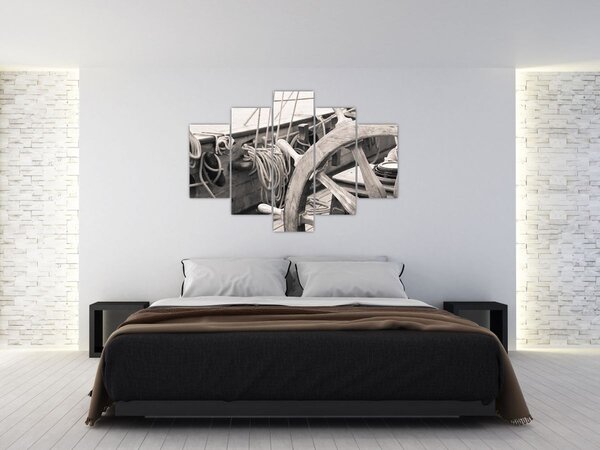 Tablou - Cârma de barcă cu vele (150x105 cm)