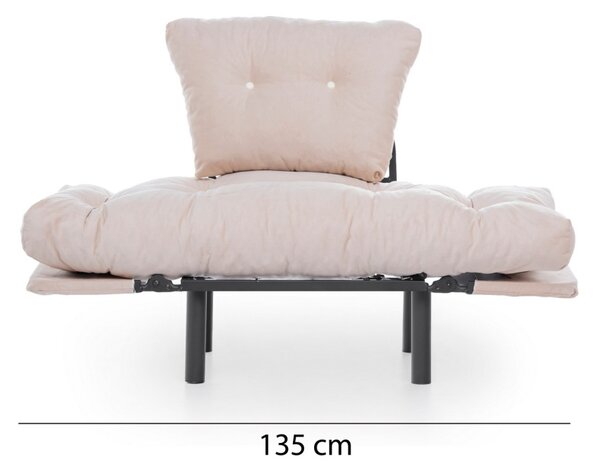 Fotoliu Nitta Crem 135x70x45 cm
