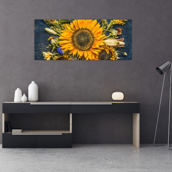 Tablou - Flori de toamnă (120x50 cm)