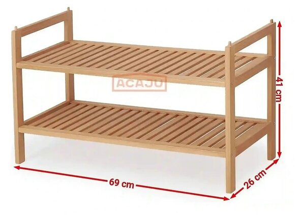 Pantofar ST9, stejar natural, lemn, 69x26x41 cm