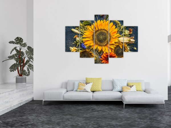 Tablou - Flori de toamnă (150x105 cm)