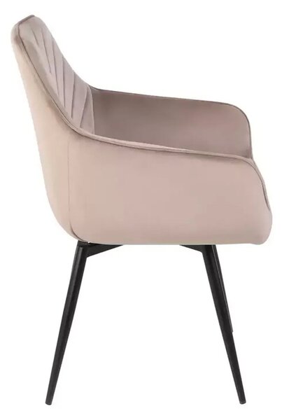 Scaun SERVIO, bej inchis - Bluvel 40, stofa catifelata/metal, 55x58x88