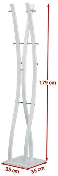 Cuier pom W50, alb, 35x35x179 cm