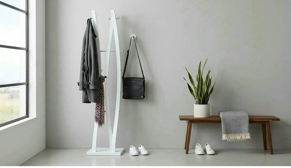 Cuier pom W50, alb, 35x35x179 cm