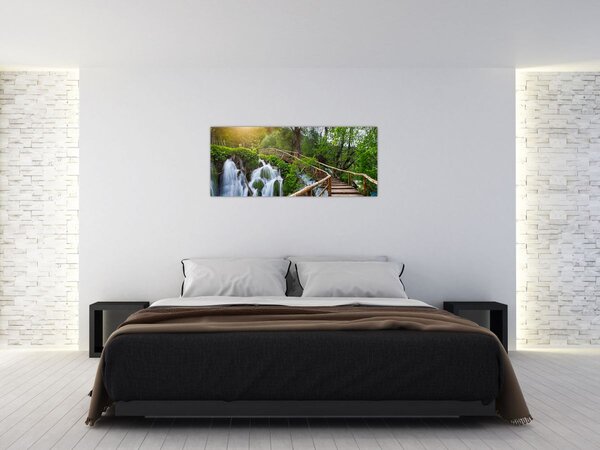 Tablou - Lacurile Plitvice (120x50 cm)
