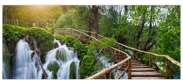 Tablou - Lacurile Plitvice (120x50 cm)