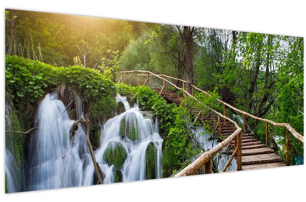 Tablou - Lacurile Plitvice (120x50 cm)