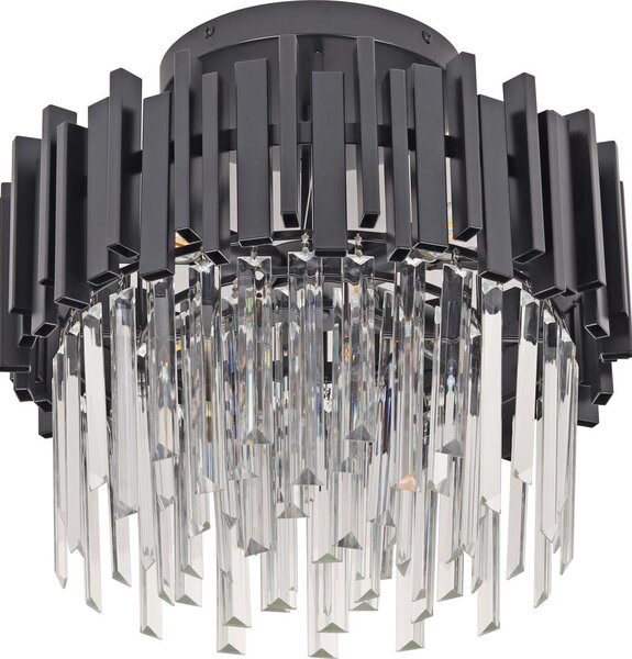 Brilagi - Plafonieră VERVE 6xE14/40W/230V diam. 60 cm neagră