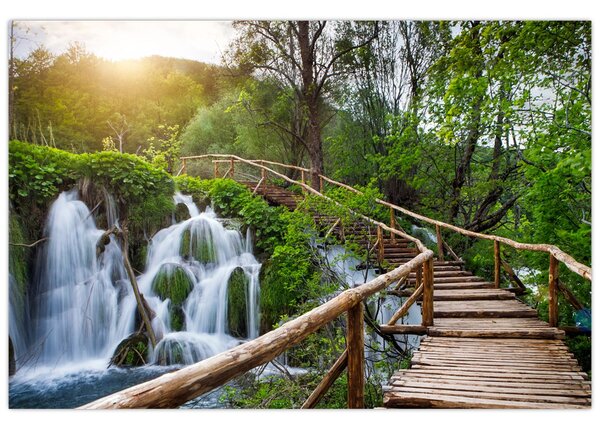 Tablou - Lacurile Plitvice (90x60 cm)