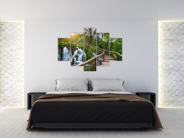 Tablou - Lacurile Plitvice (150x105 cm)