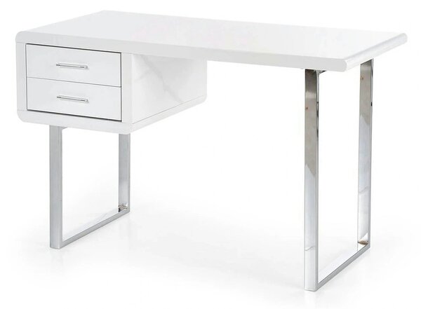 Birou B30, alb/crom, 120x55x76 cm