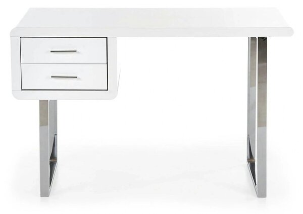 Birou B30, alb/crom, 120x55x76 cm