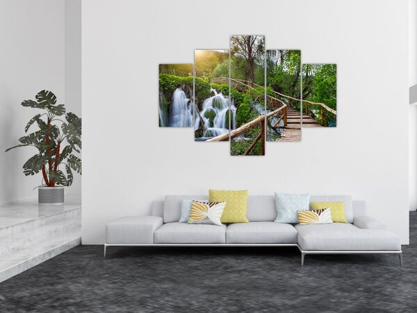 Tablou - Lacurile Plitvice (150x105 cm)